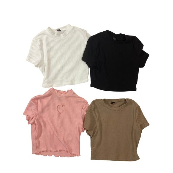 LOT of 4 SHEIN Baby Tees Women’s Medium Lightweight - Picture 1 of 7